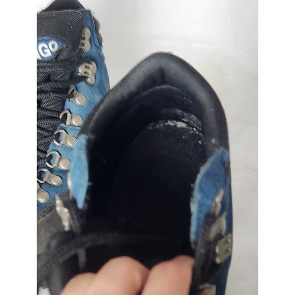 womens size 6.5 vintage y2k Bongo chunky platform shoe Emo Goth Blue Logo - Picture 13 of 13